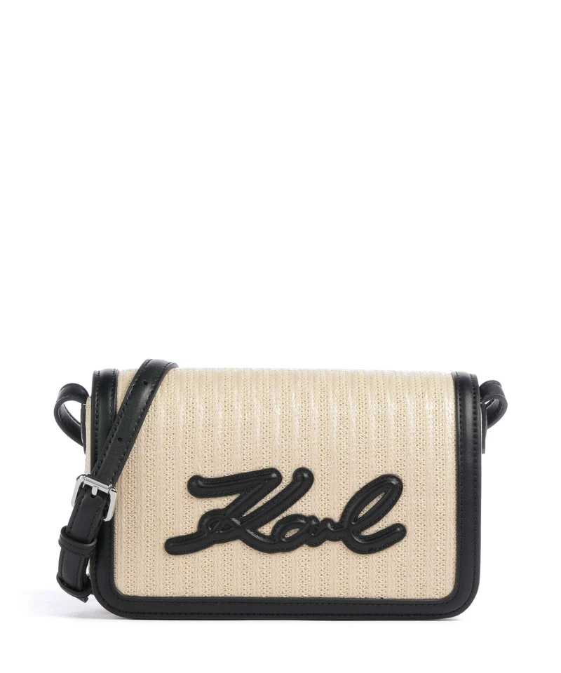 Karl Lagerfeld K/Signature Borsa a tracolla natural/black