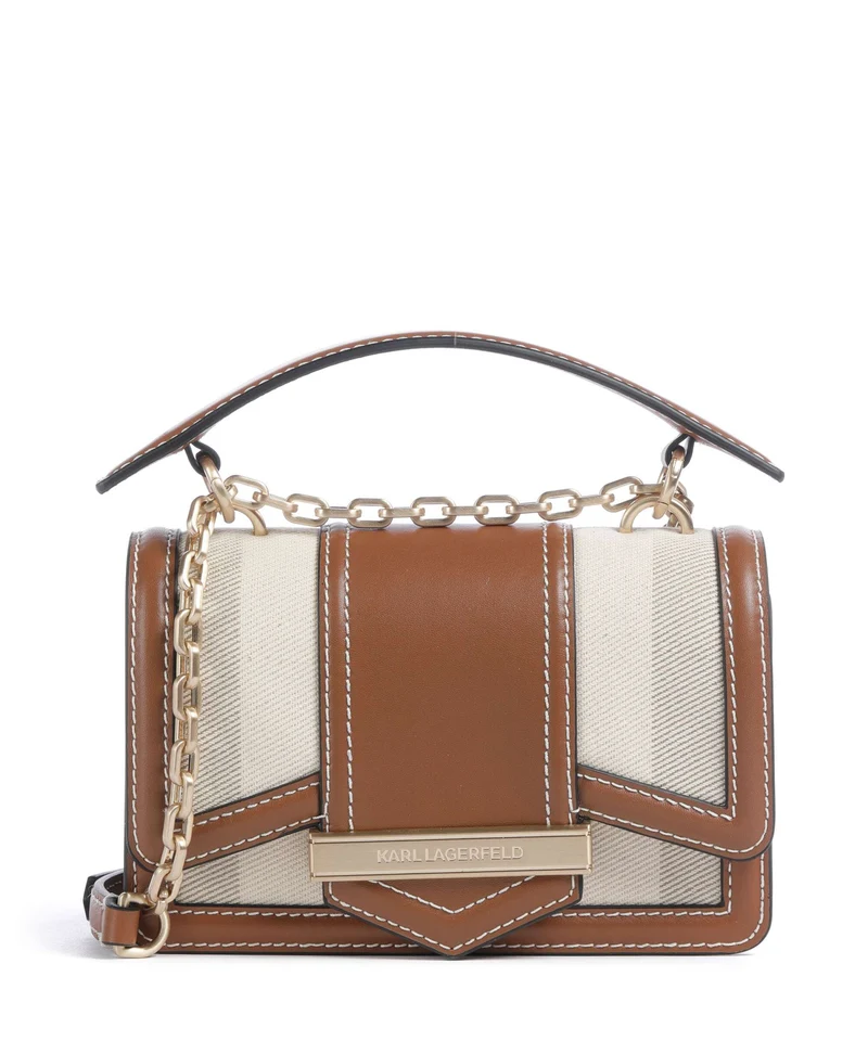 Karl Lagerfeld K/Nova Small Borsa a tracolla natural canvas/tan