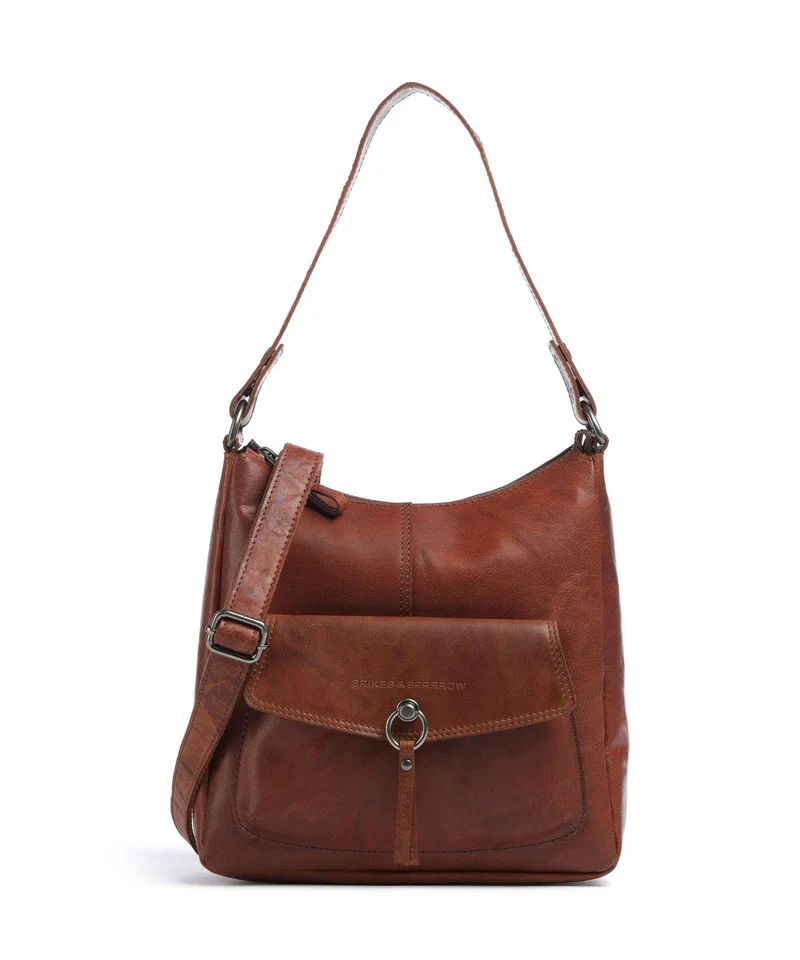Spikes & Sparrow Bronco Cydney Borsa hobo brandy