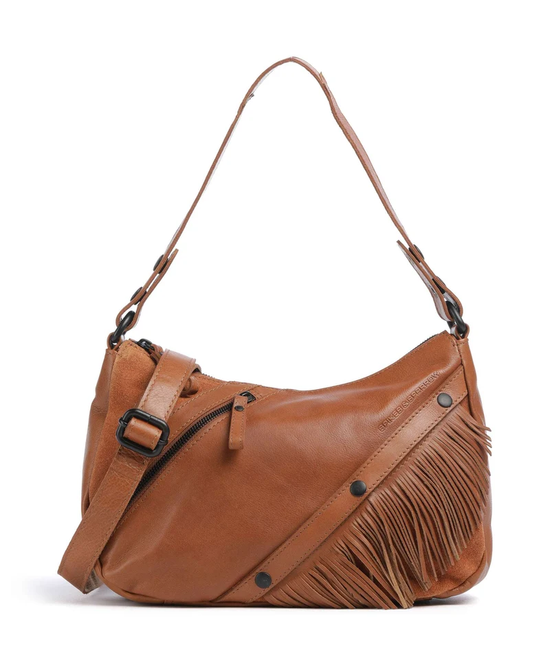 Spikes & Sparrow Suede Mix Jadeline Borsa a spalla brandy