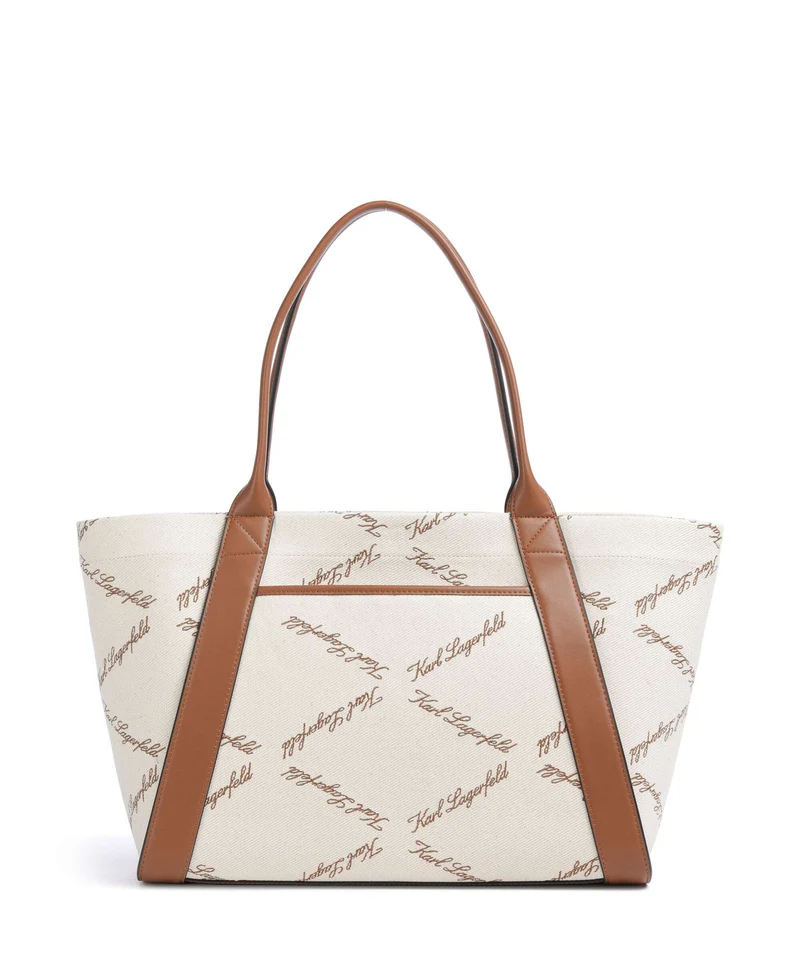 Karl Lagerfeld K/Ville Small Borsa shopper natural canvas/tan