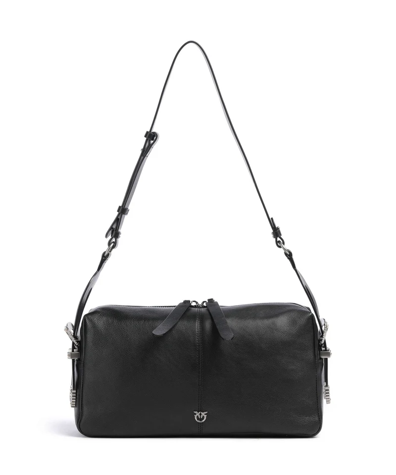 Pinko 24 Classic Borsa a spalla nero/old silver