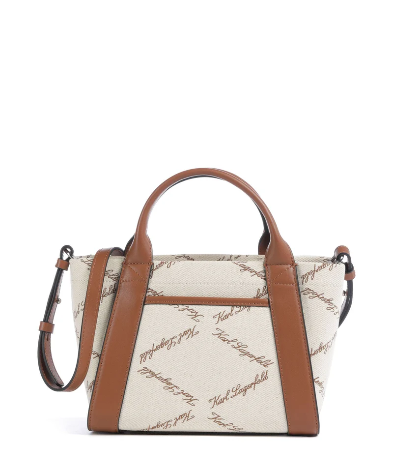 Karl Lagerfeld K/Ville Small Borsa a mano natural canvas/tan
