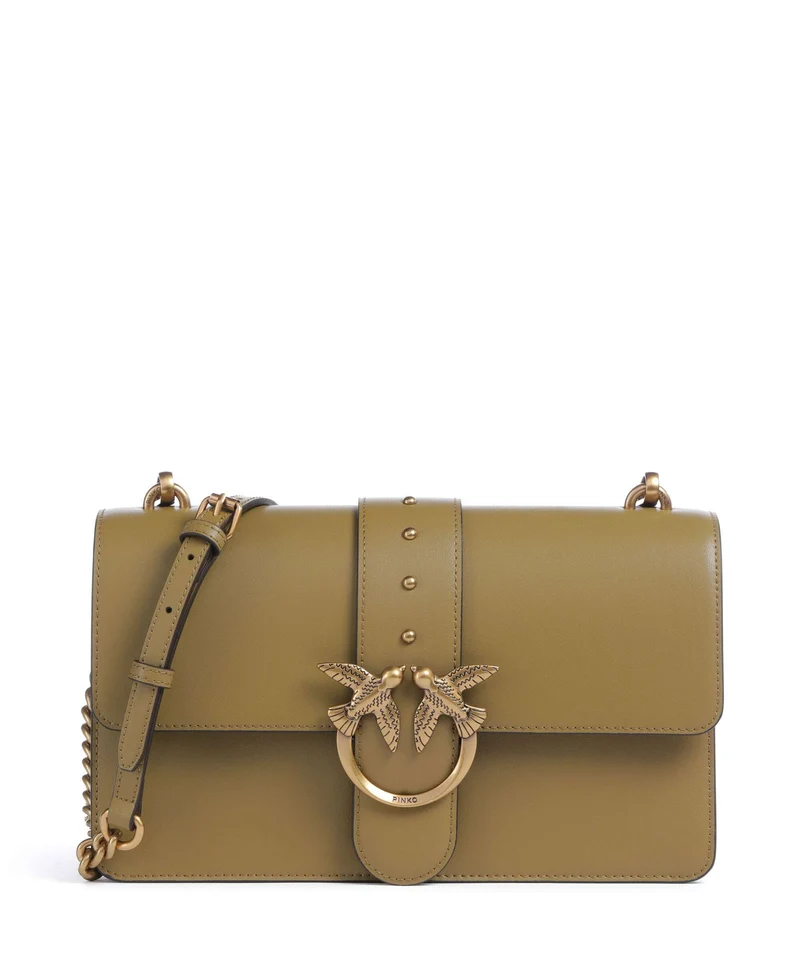 Pinko Love One Classic Borsa a tracolla verde canguro/antique gold