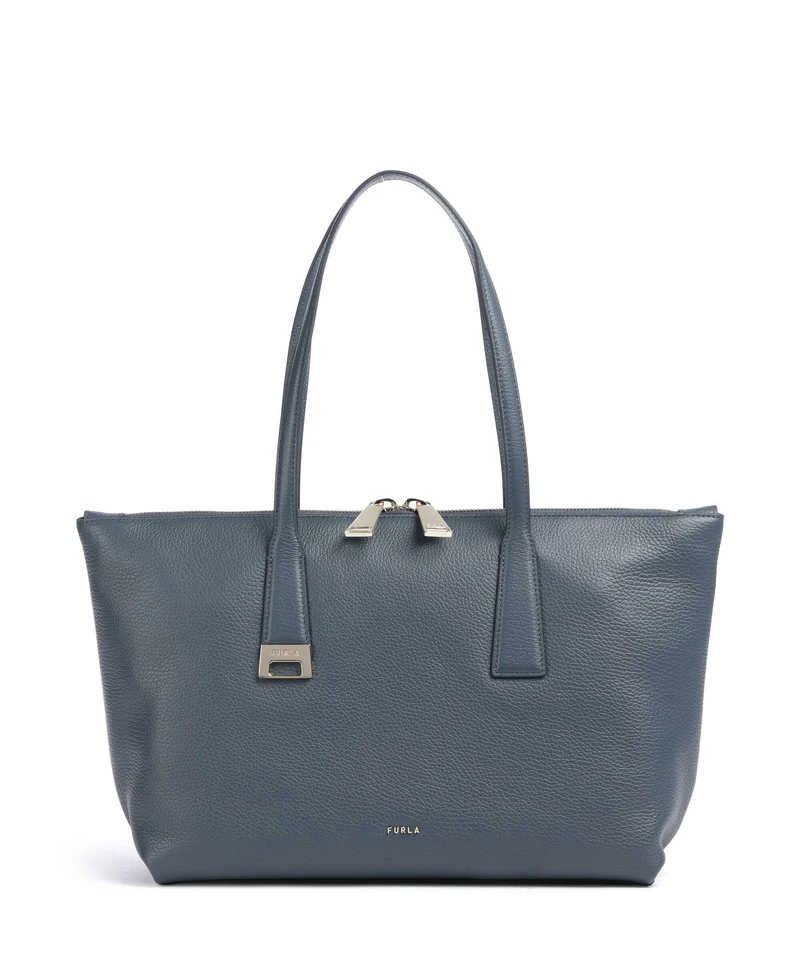 Furla Olivia M Borsa shopper grigio blu
