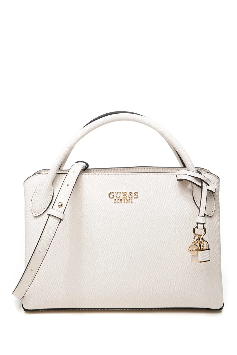 Borsa Guess Fedana Elite St M Da Donna Avorio In Poliuretano