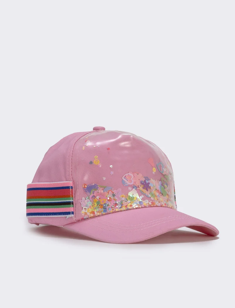 Cappello baseball con applicazioni per bambina - Rosa
