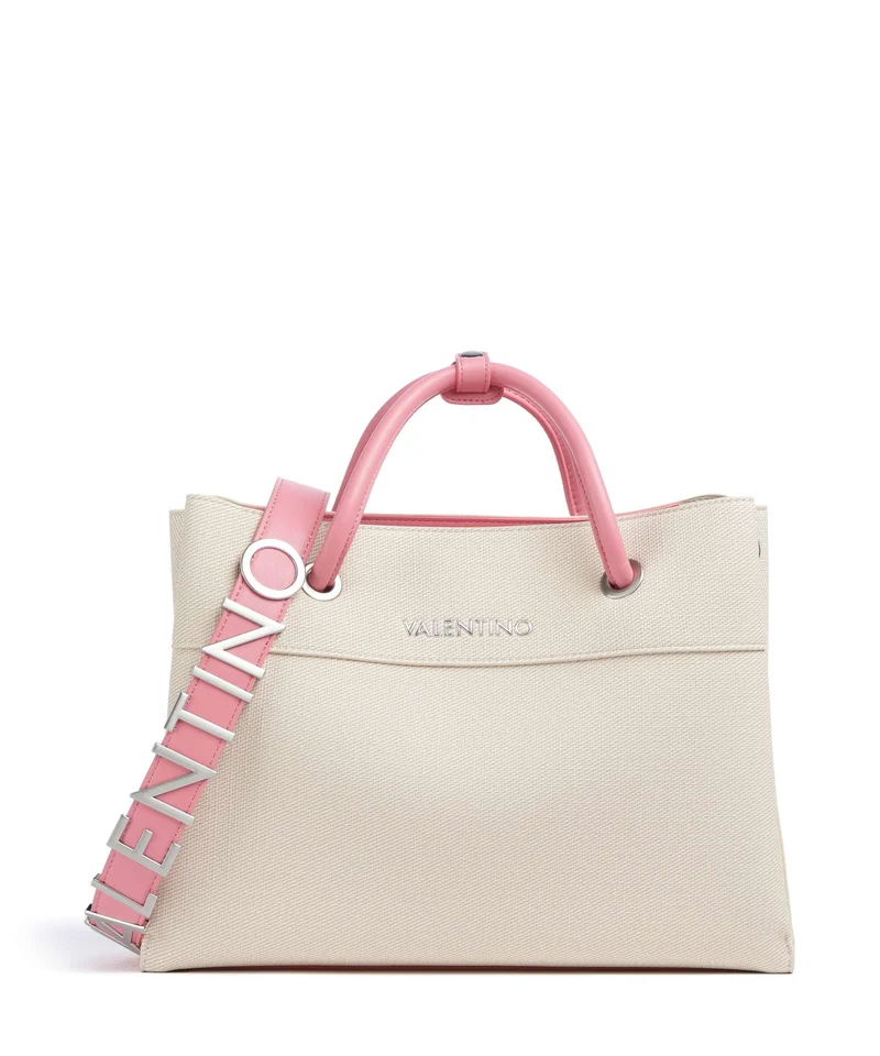 Valentino Bags Alexia Summer Borsa a mano naturale/rosa
