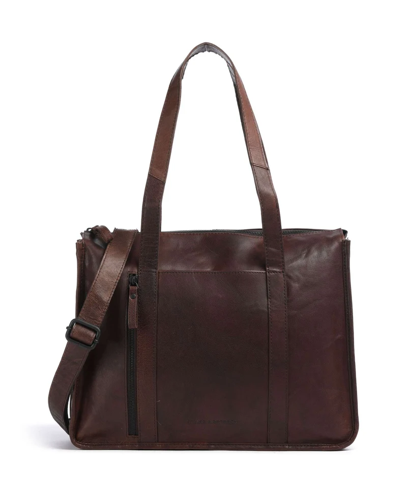 Spikes & Sparrow Bronco Catrenia Borsa shopper dark brown