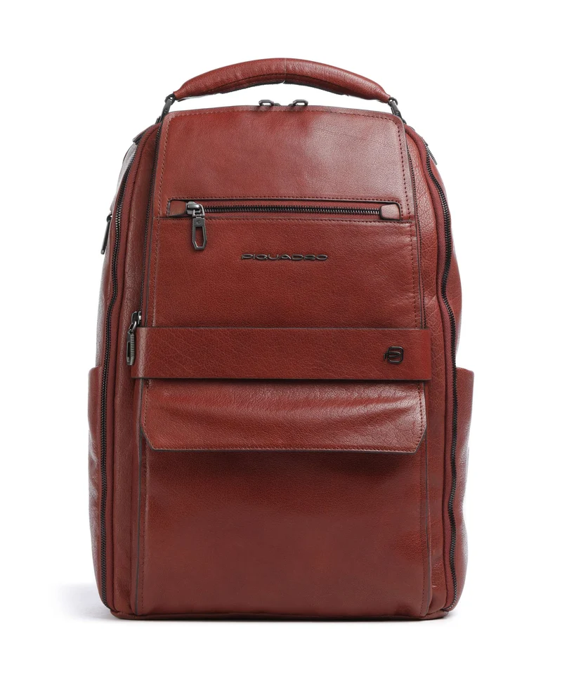 Piquadro Solm Zaino porta pc cuoio