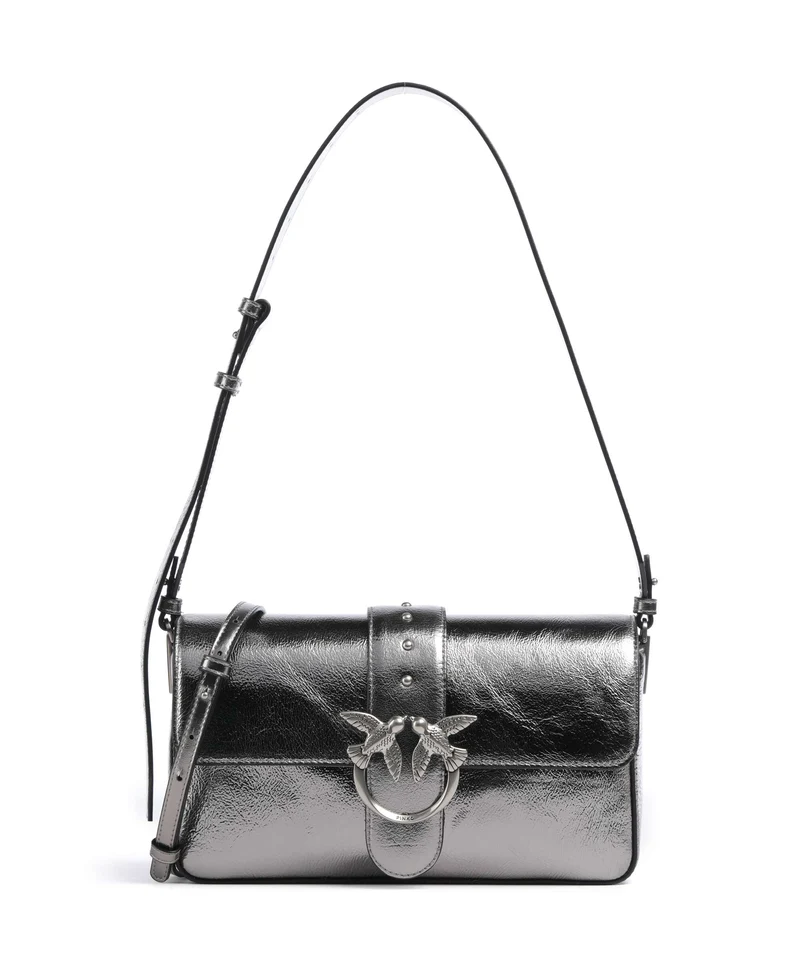 Pinko Love One Classic Slouchy Borsa a spalla antracite/old silver