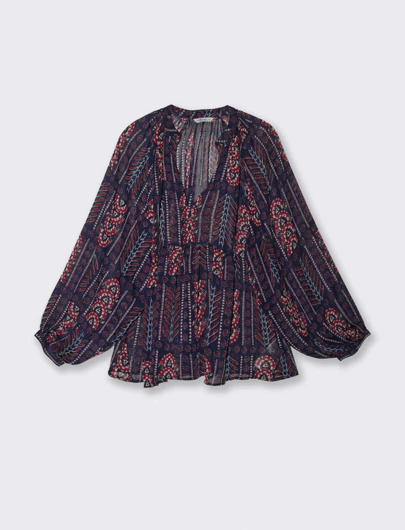 Blusa Manica Lunga Scollo a V - var 1
