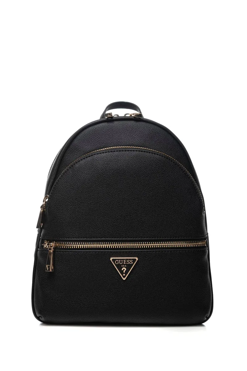 Zaino Guess Manhattan Backpack Large Da Donna Nero In Poliuretano