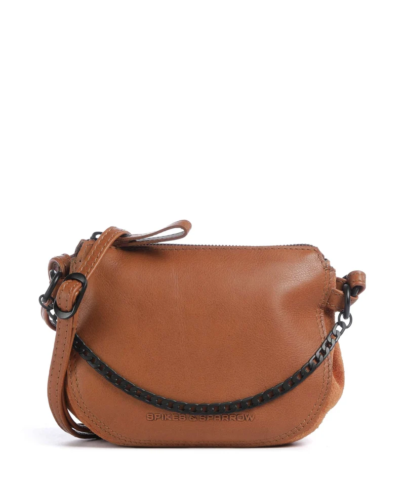 Spikes & Sparrow Suede Mix Delaine Borsa a tracolla brandy