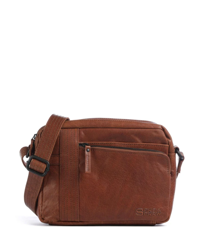 Spikes & Sparrow Bronco Ayden Borsa a tracolla brandy