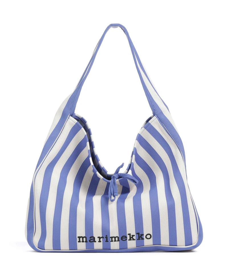 Marimekko Knitted Merirosvo Borsa hobo blue/off white