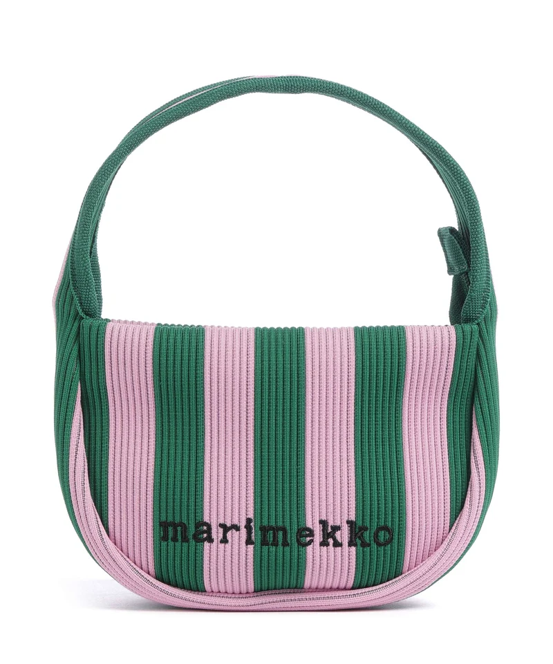 Marimekko Knitted Merirosvo Borsa a mano pink/dark green