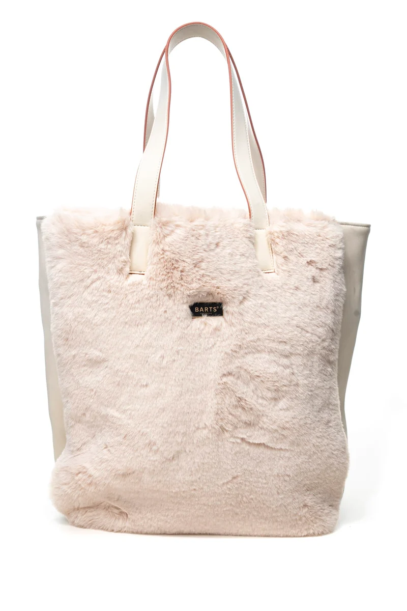 Borsa Barts Sourwood Shopper Da Donna Panna In Poliuretano E Pelliccia Sintetica