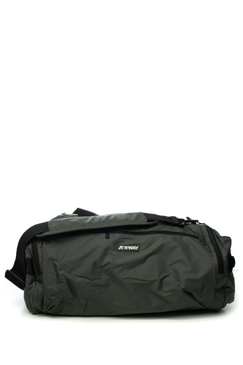 Borsone K-Way Mereville S Unisex Grigio Verde In Nylon
