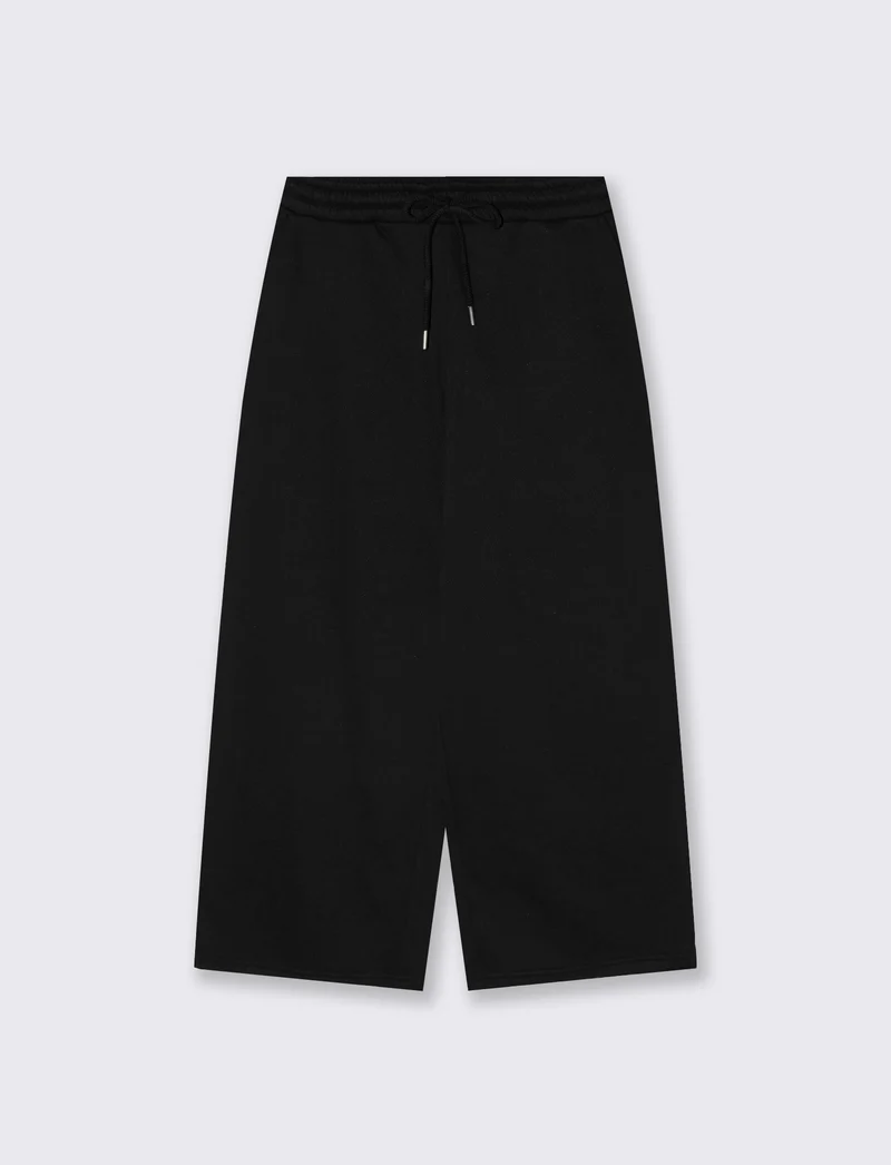 Jogger Culotte con Coulisse in Vita - Nero