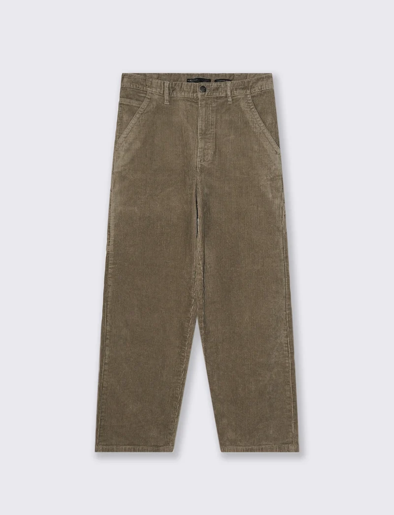 PANTALONI CARPENTER IN VELLUTO - Verde kaki