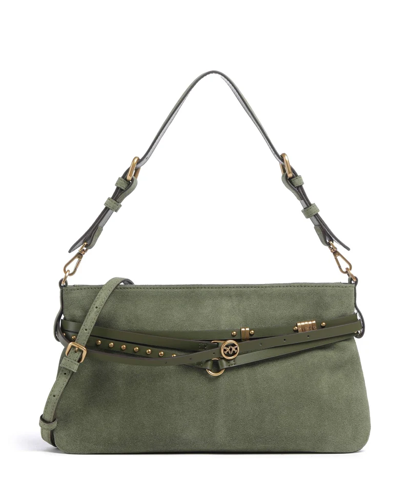 Pinko Belt Classic Borsa a spalla oliva capulet/antique gold