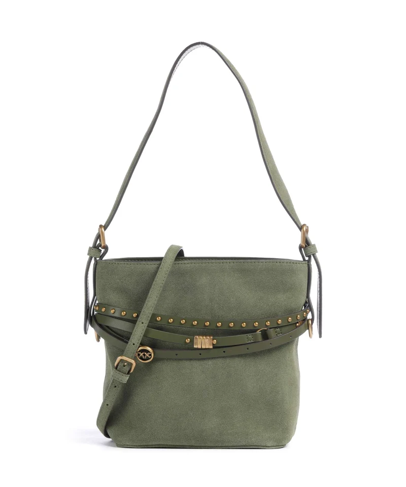 Pinko Belt Mini Borsa a secchiello oliva capulet/antique gold