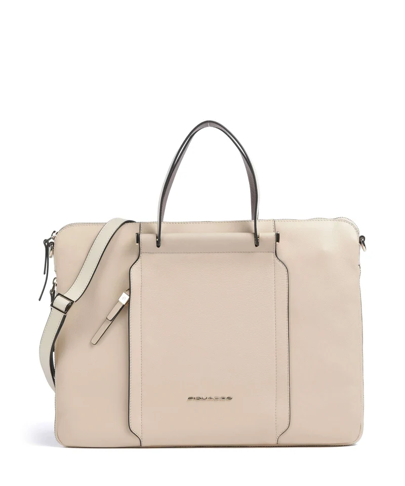 Piquadro W92T Cartella beige/cuoio