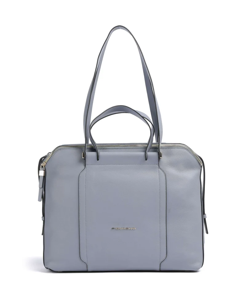 Piquadro W92T Borsa shopper light blue