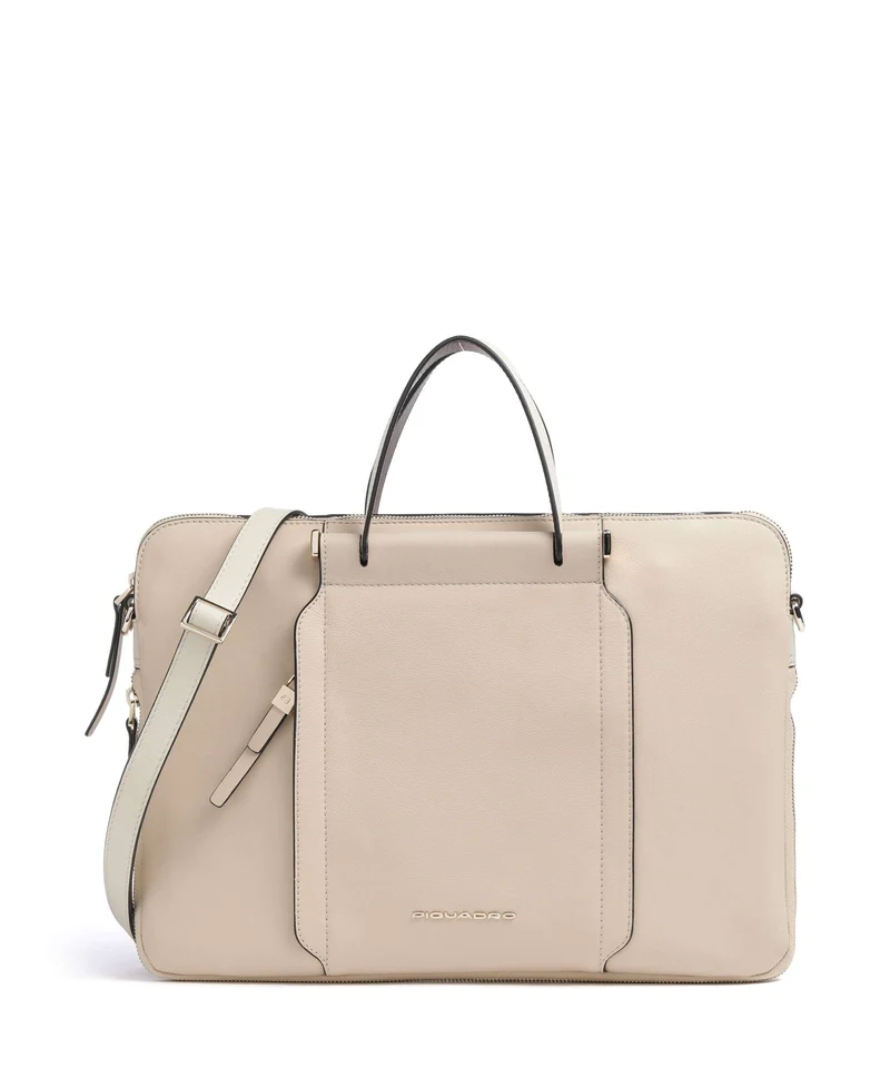 Piquadro Circle Cartella beige/cuoio