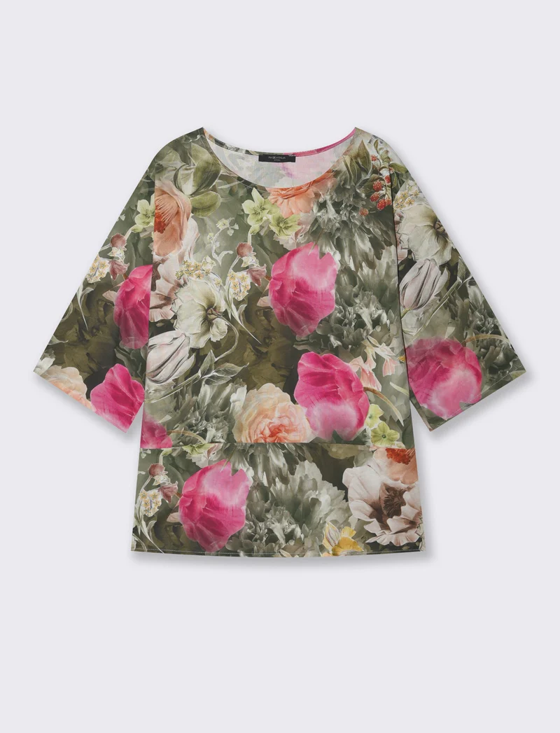 Tshirt stampata in cotone - Verde