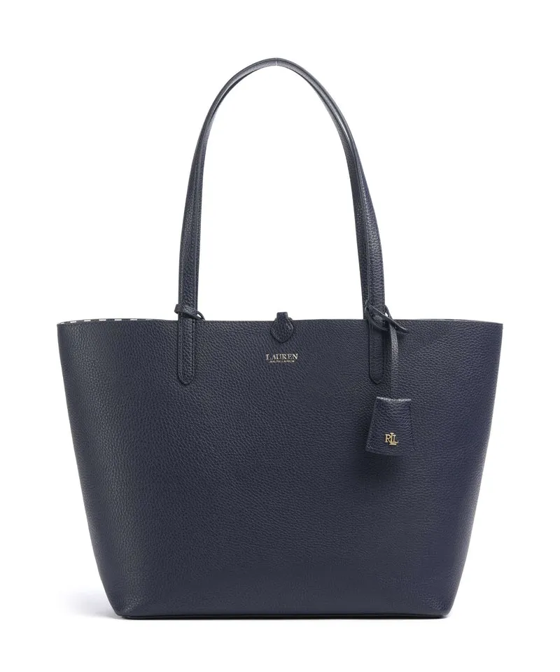 Lauren Ralph Lauren Medium Borsa shopper refined navy/skinny stripe