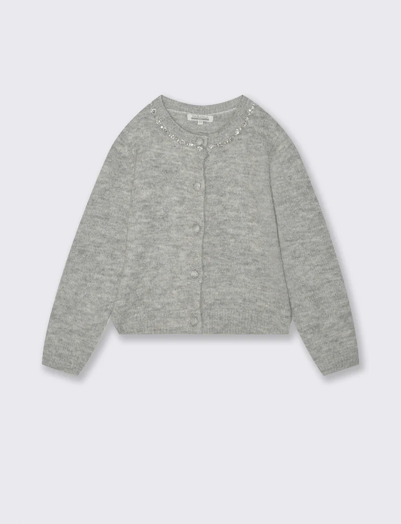 MAGLIA CON BOTTONI - Grigio