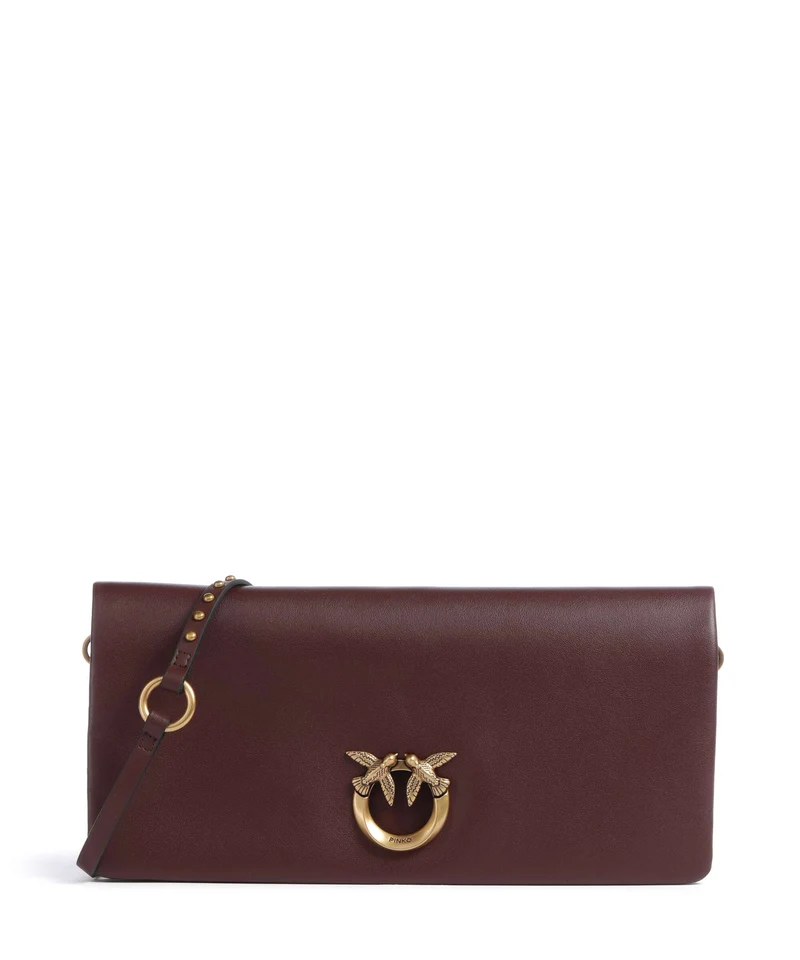 Pinko Click Soft Classic Borsa a tracolla burgundy wine/antique gold
