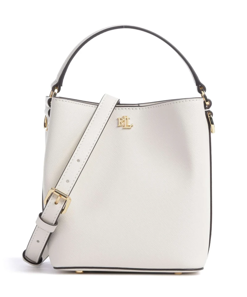 Lauren Ralph Lauren Reese Small Borsa a secchiello soft white/pb