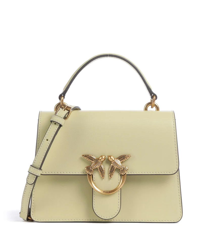 Pinko Love One Mini Borsa a mano giallo vaniglia/antique gold
