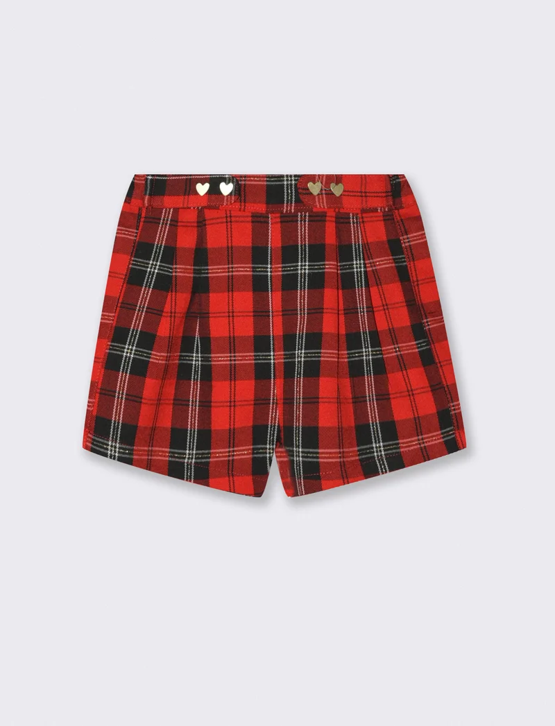 Pantaloncini tartan - Rosso