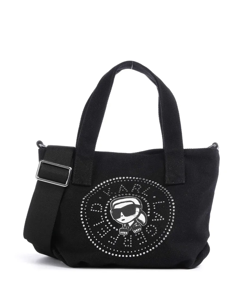 Karl Lagerfeld Ikon Circle Karl Small Borsa a mano black
