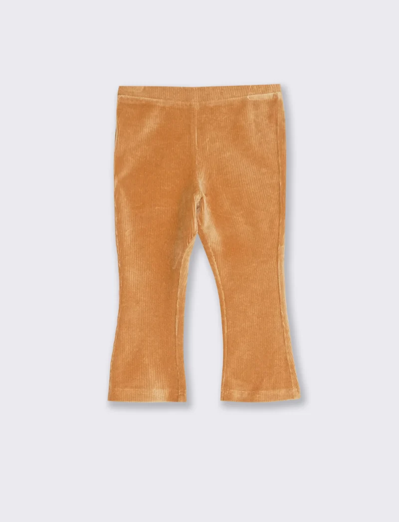 Leggings in velluto - Beige biscotto