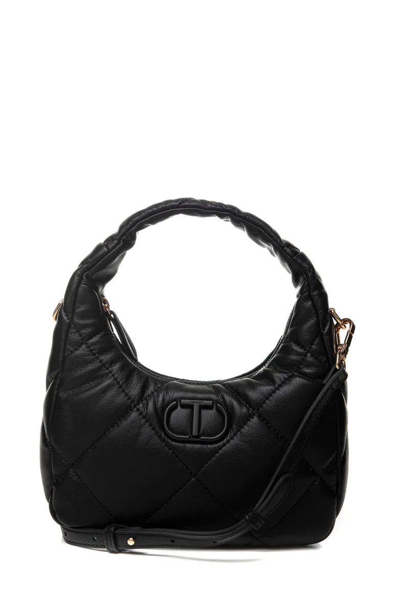 Borsa Twinset Quilted Hb Da Donna Nera In Fibra Poliuretanica