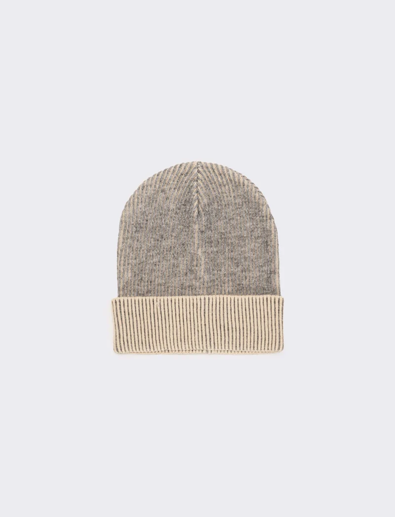 Cappello uomo costine bicolor - Grigio