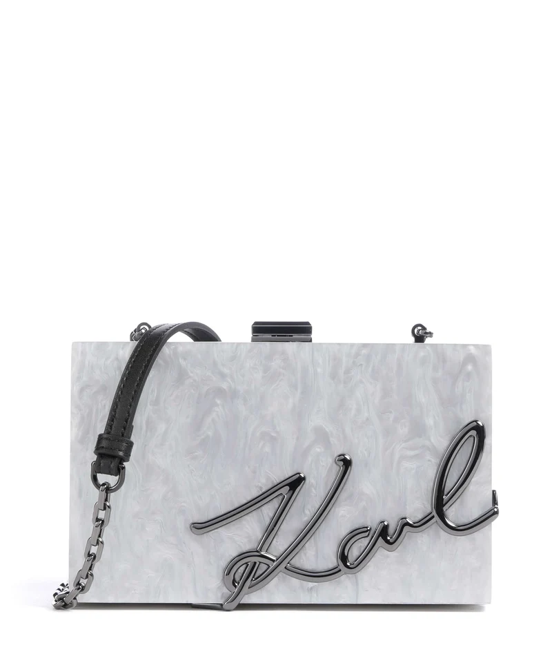 Karl Lagerfeld K/Soiree Borsa a tracolla off white