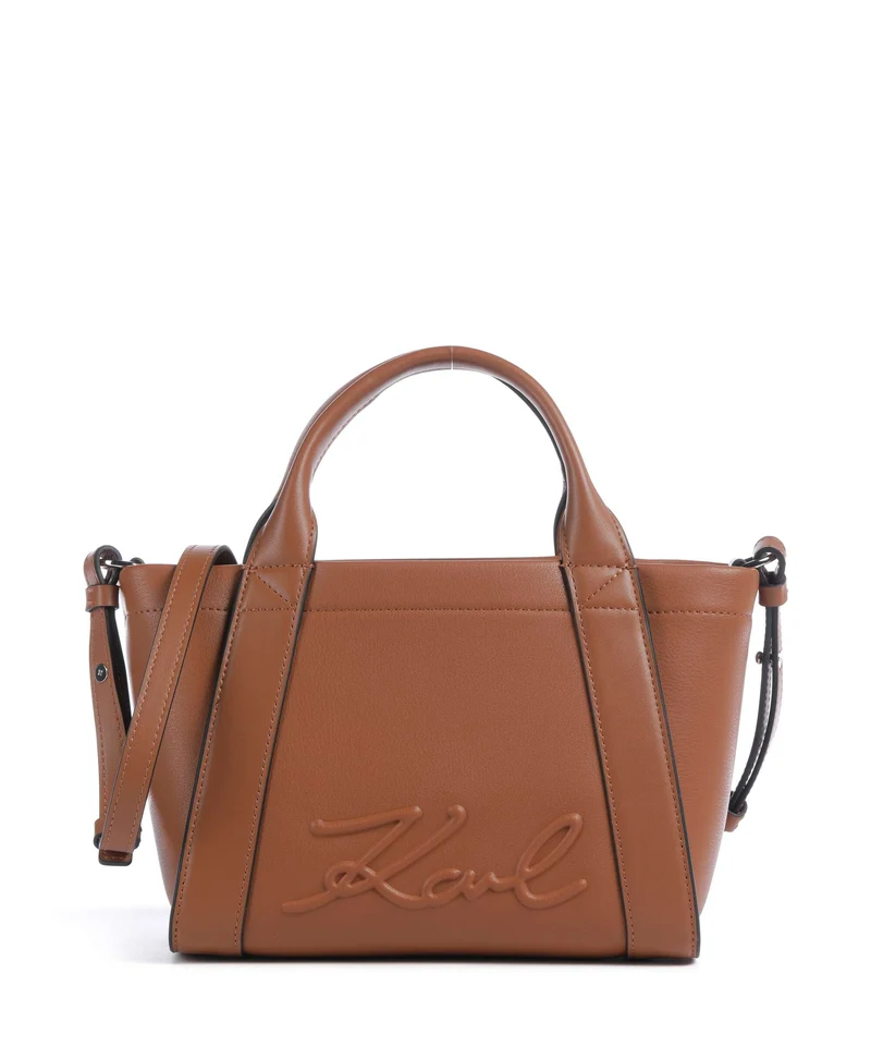 Karl Lagerfeld K/Ville Small Borsa a mano dark tan