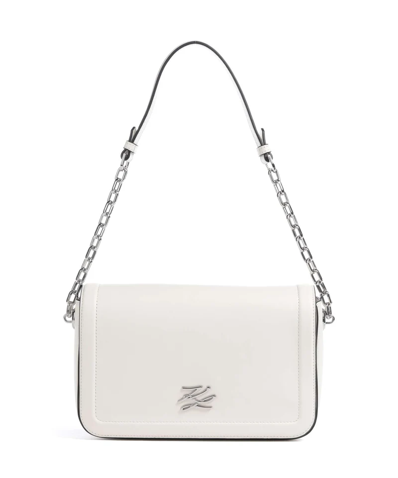 Karl Lagerfeld K/Autograph Medium Borsa a spalla off white