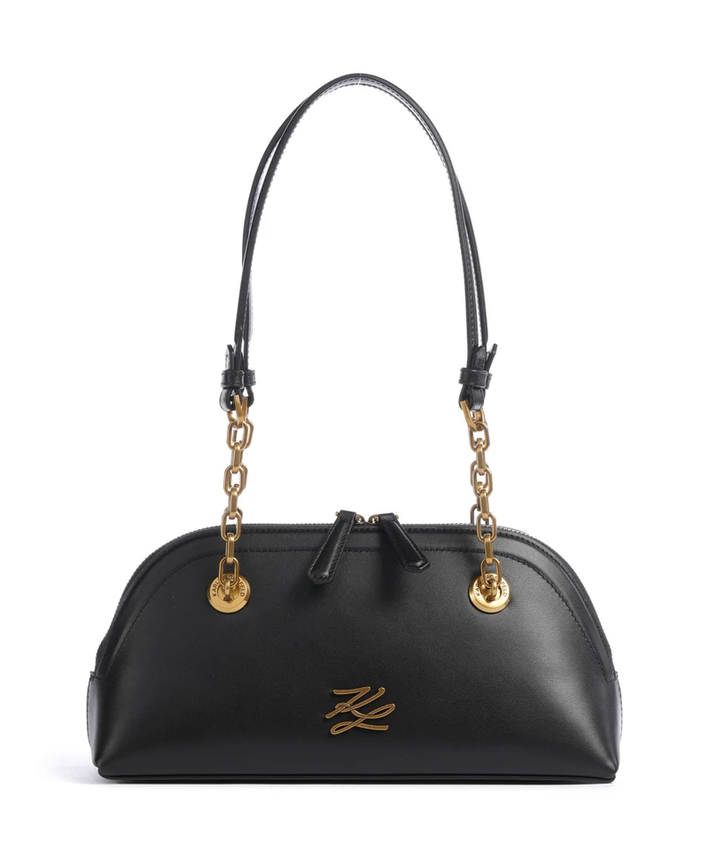Karl Lagerfeld K/Autograph Bowling Small Borsa a spalla black/gold