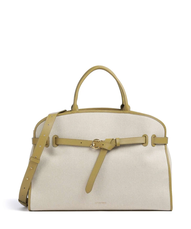 Coccinelle Sabine Canvas Borsa a mano natural/seagrass