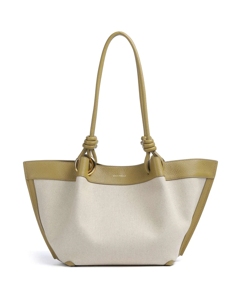 Coccinelle Finn Canvas Borsa hobo natural/seagrass