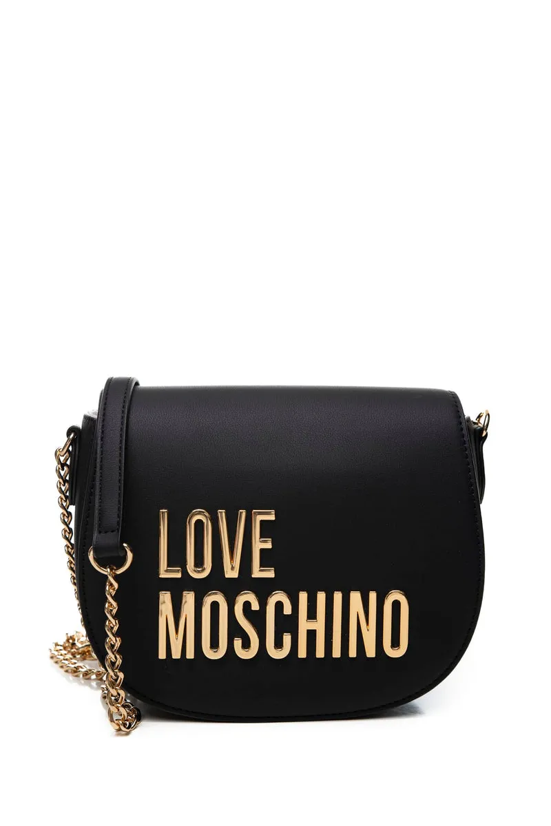 Borsa Love Moschino Pu Grain Da Donna Nera In Poliuretano