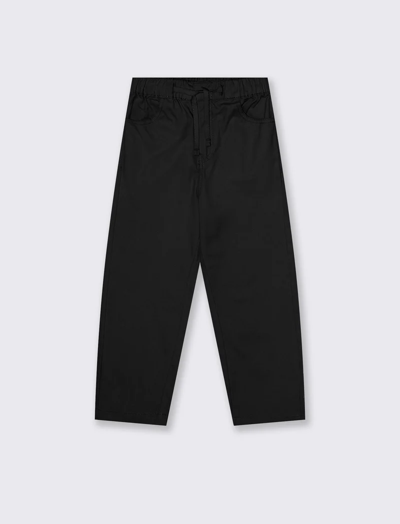 Pantalone zampa da bambina - Nero