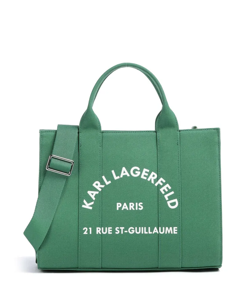 Karl Lagerfeld K/Rue St Guillaume Medium Borsa a mano plant green
